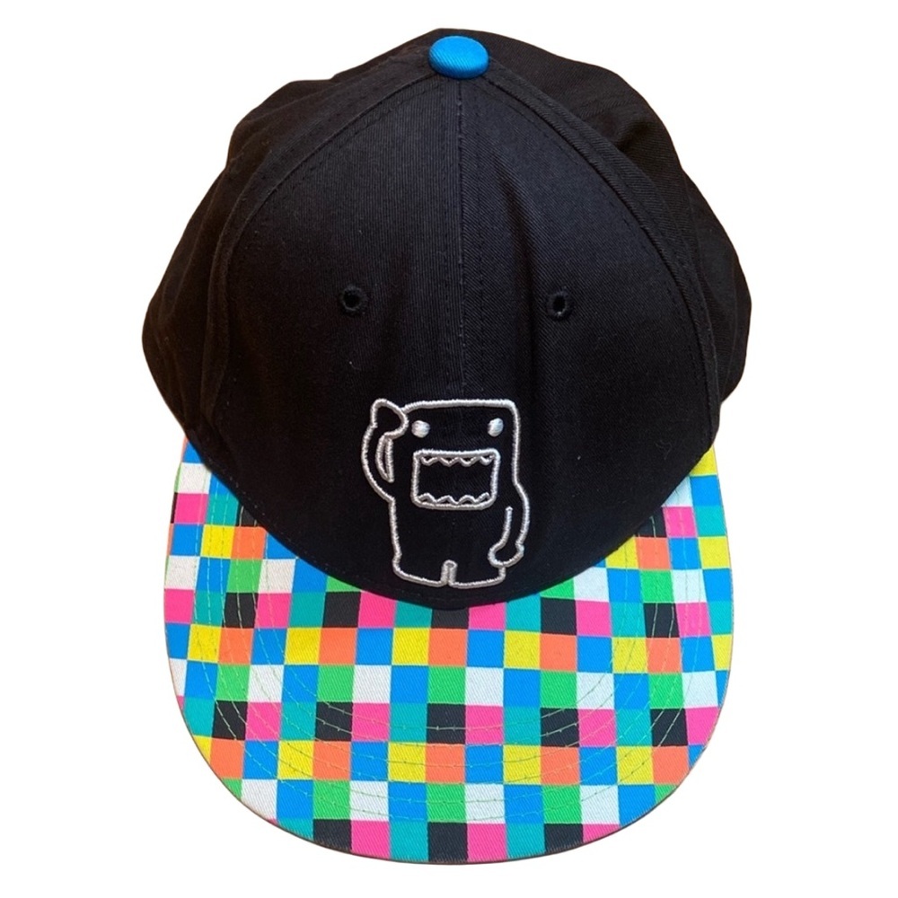 Domo Snapback Hat multi colored check One Size Adjustable Embroidered 6 Panel